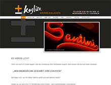 Tablet Screenshot of koslitz-werbung.de